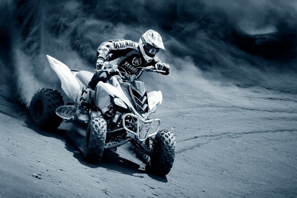 Cool ATV drifting in the desert