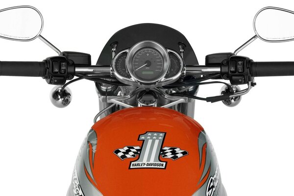 Superficie dello sterzo della moto Harley