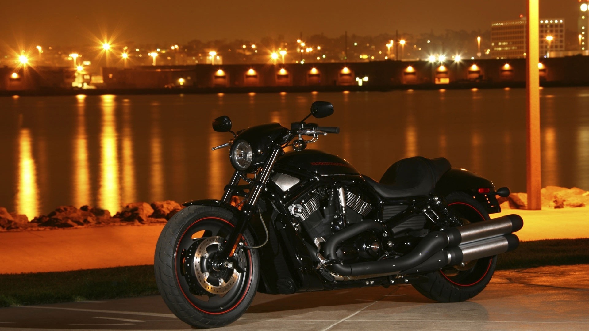 harley davidson negro motocicleta