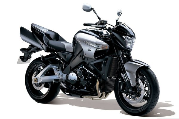 Noir argent moto Suzuki