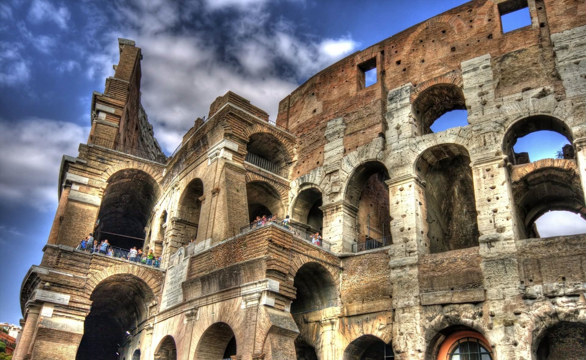 coliseum italy people sky