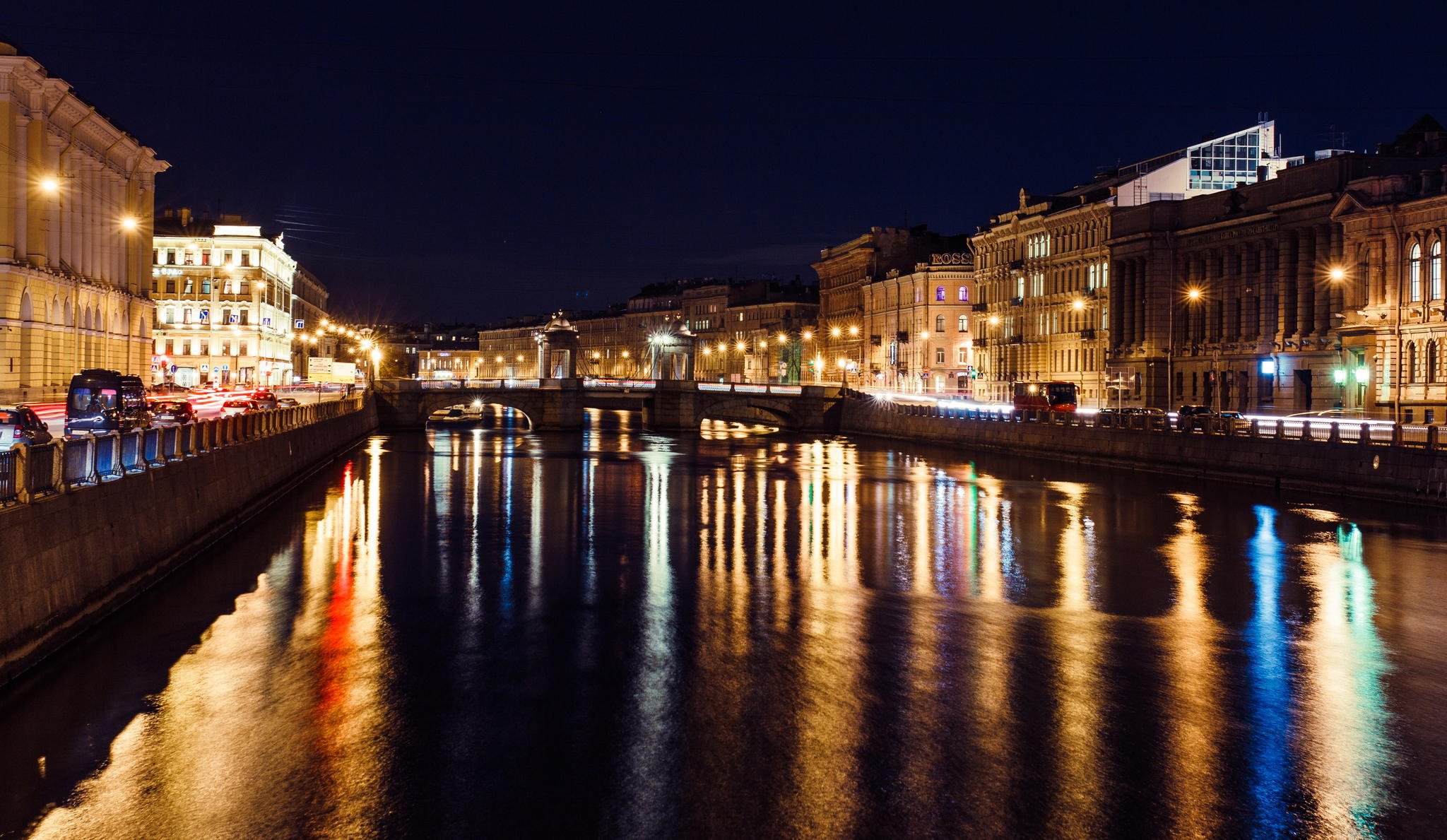 san petersburgo peter rusia san petersburgo noche luces río