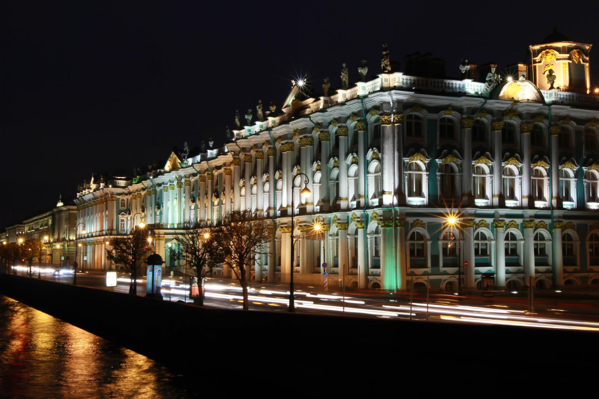 st. petersburg peter russland st. petersburg nacht lichter museum eremitage