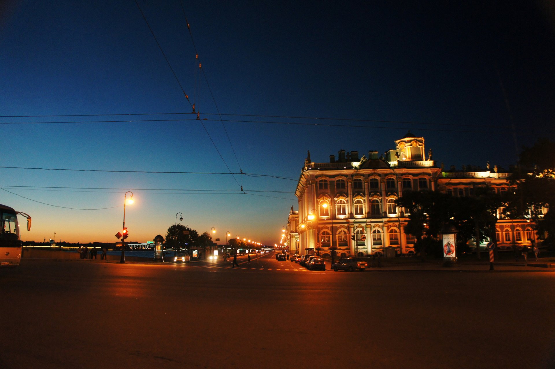 t. petersburg peter russia spb river neva night museum hermitage