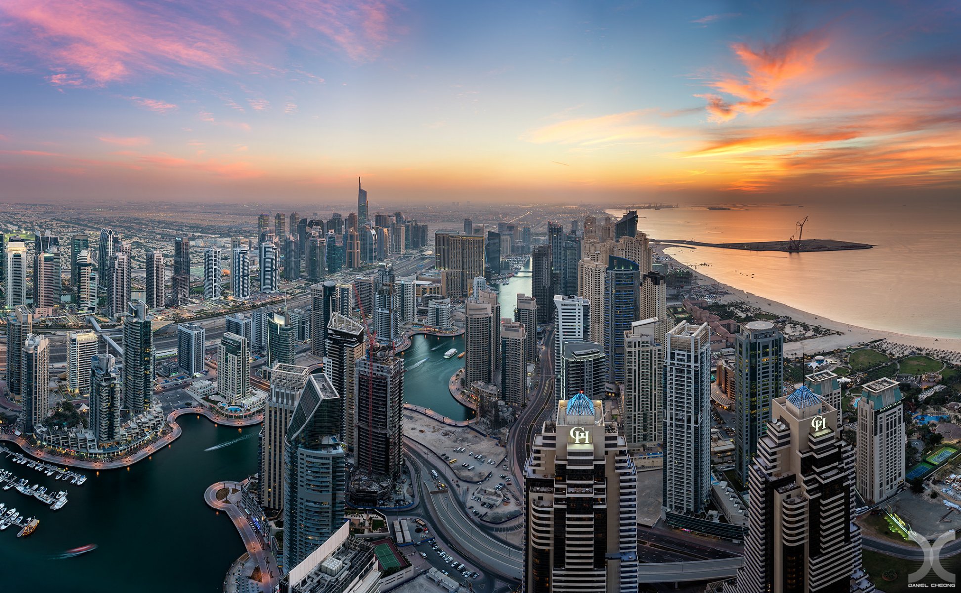 eau ville dubaï dubaï marina maisons ciel