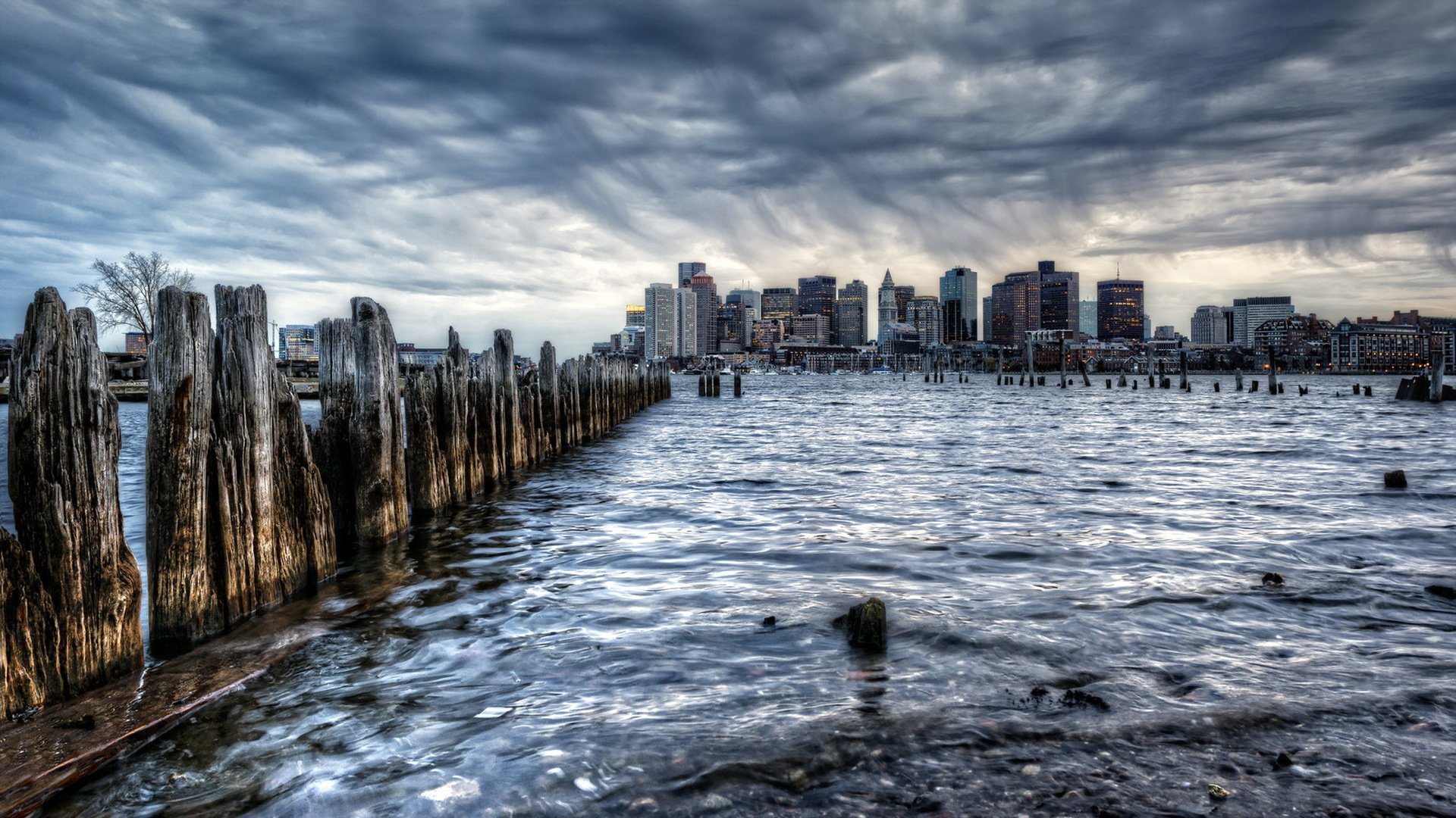 boston ciudad lluvia