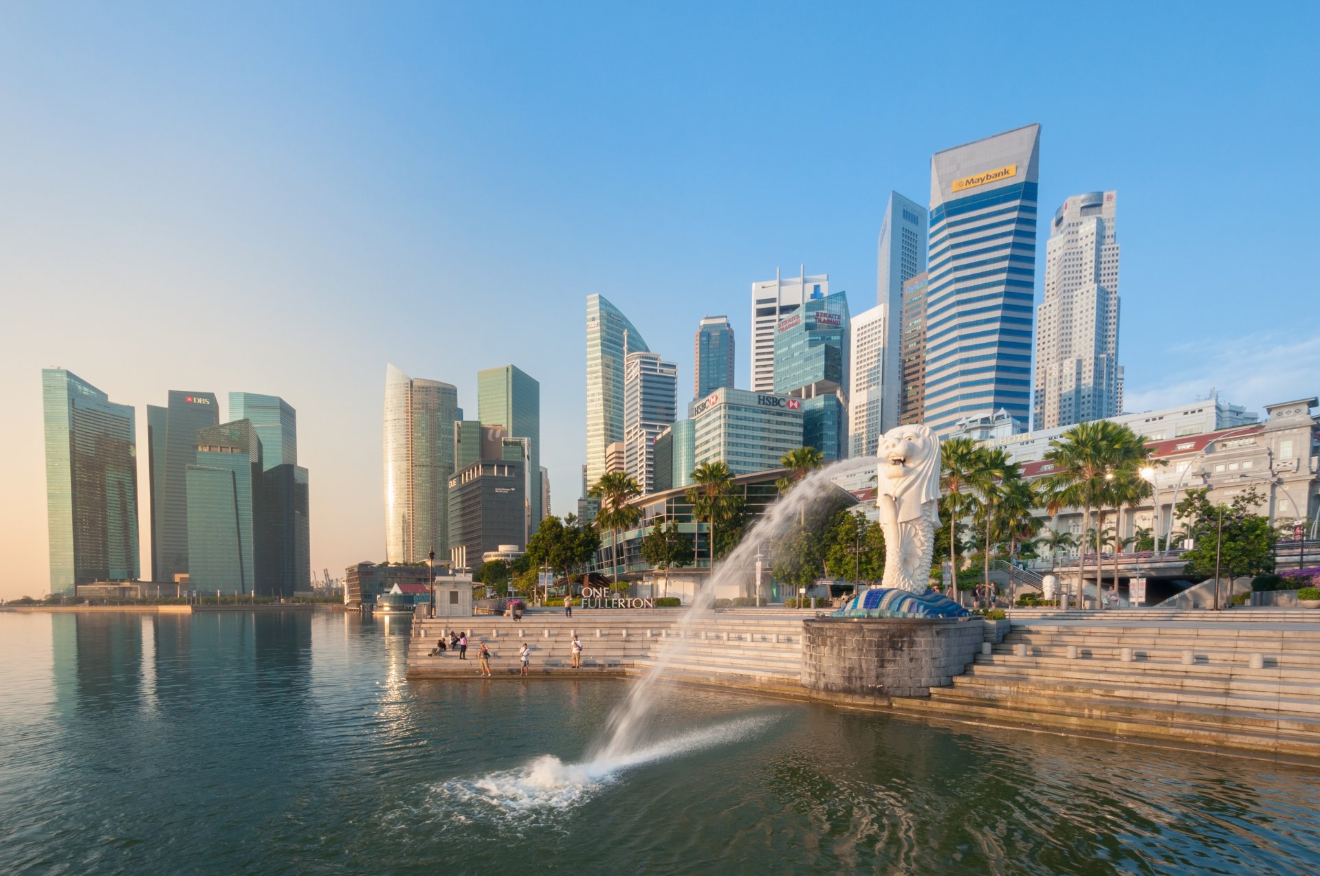 merlion fontana marina bay singapore fontana baia lungomare scala costruzioni