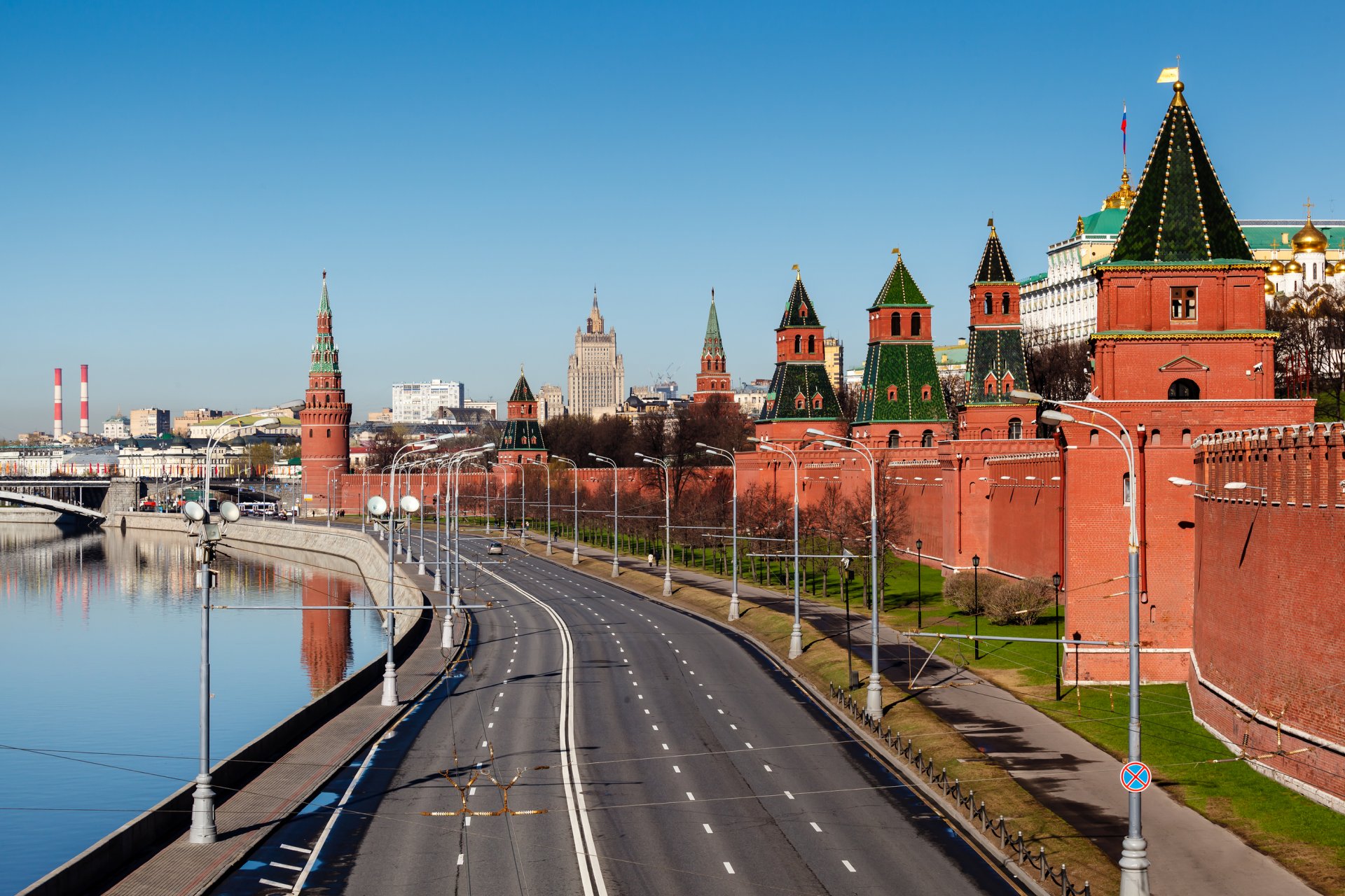 kremlin terraplén moscú muro del kremlin rusia capital