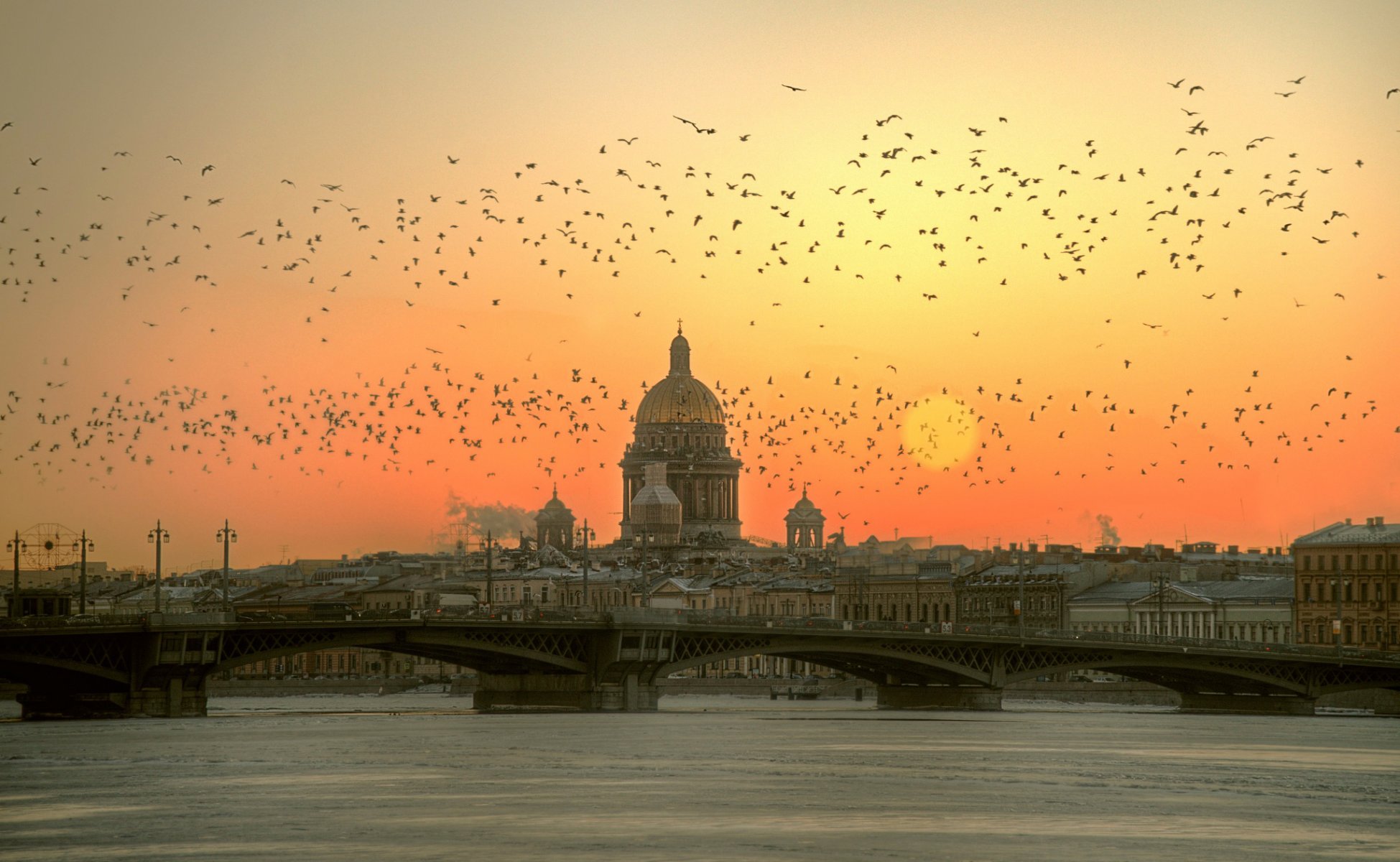 san pietroburgo mattina inverno