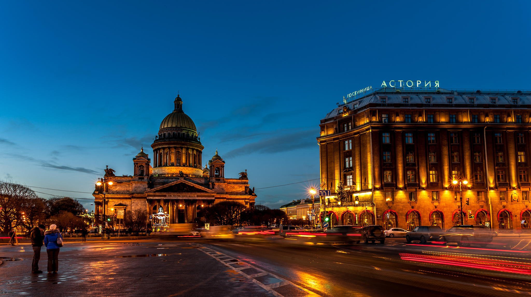 t. petersburg peter russia spb street night lights hotel astoria