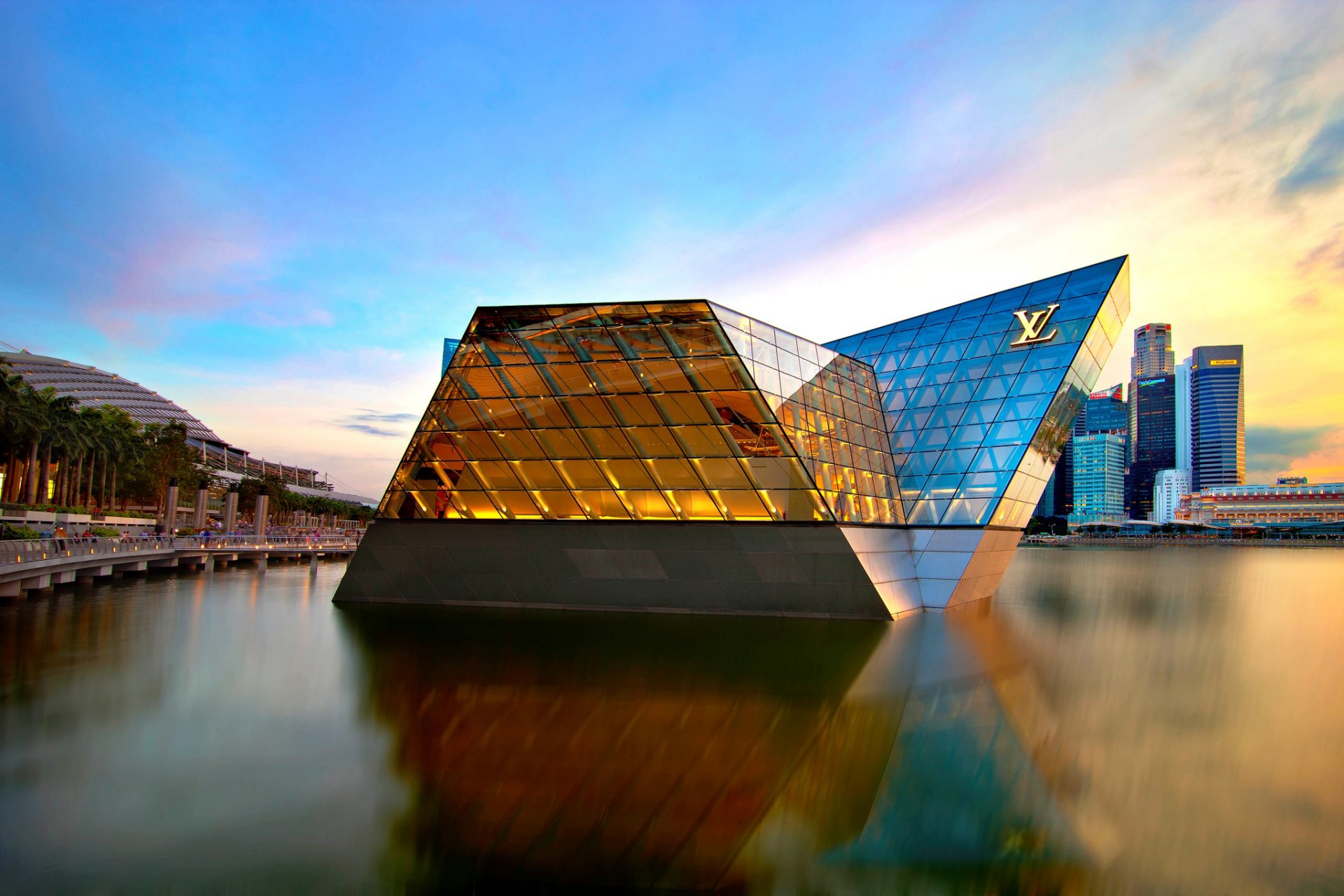 louis vuitton singapour pavillon du nord marina bay sands ville bâtiments rive gratte-ciel gratte-ciel architecture