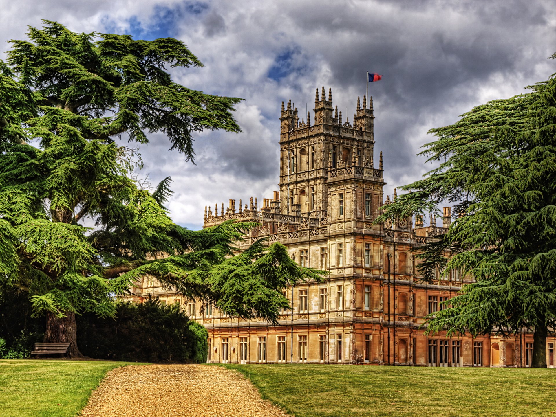 castillo inglaterra highclere hampshire hdr ciudad foto