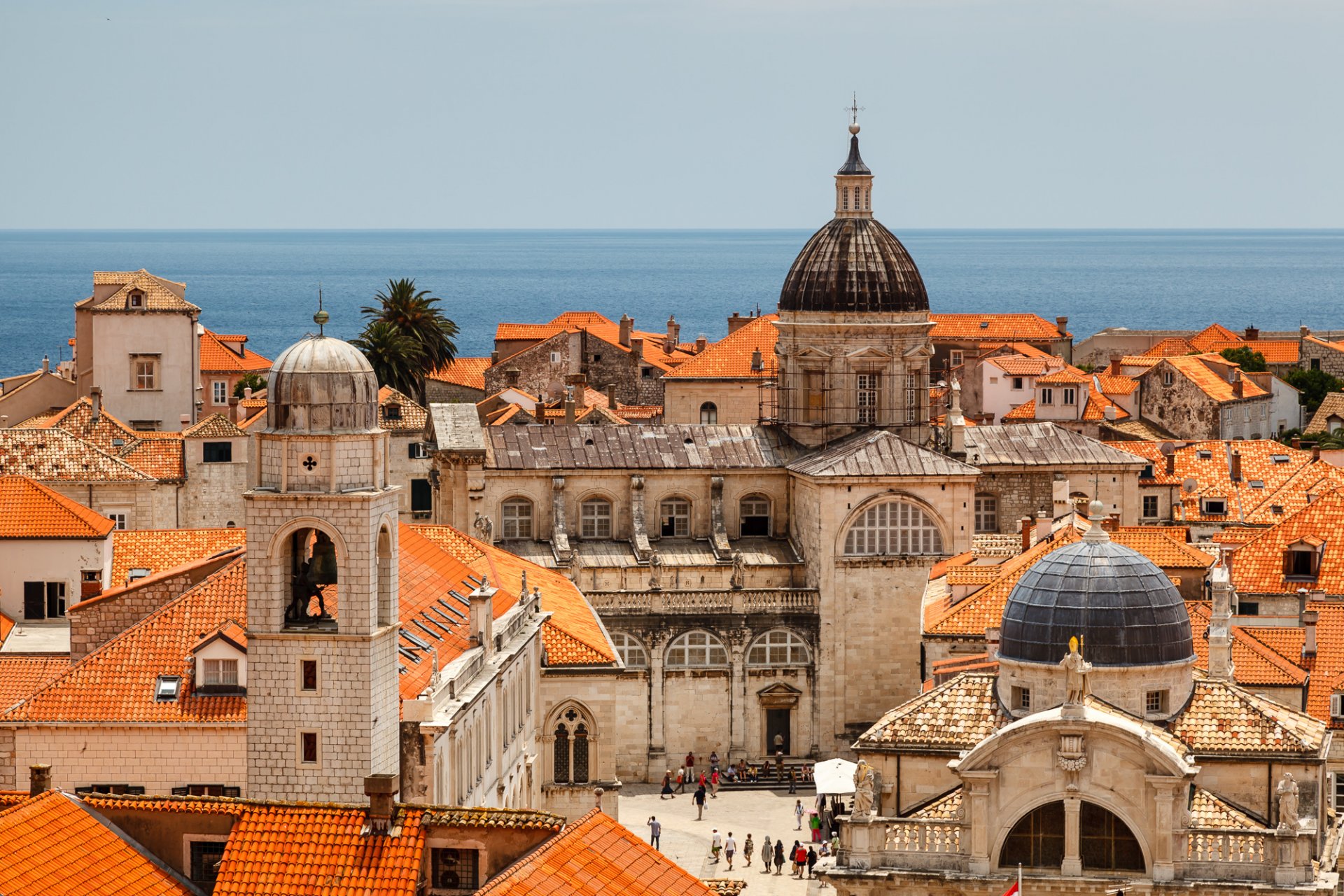 dubrovnik croatia adriatic sea buildings temple panorama