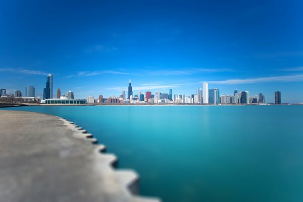 Lago Michigan vicino a Chicago