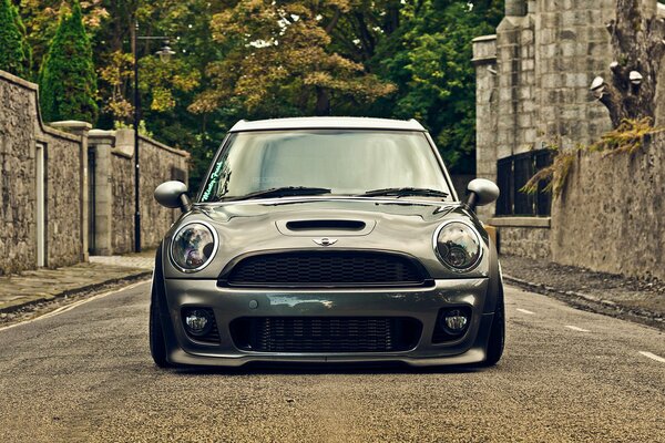 Mini cooper clubman on the city street