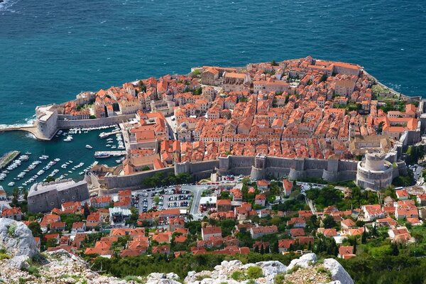 View of the most beautiful Adriatic Sea in Croatia. The coast of Croatia