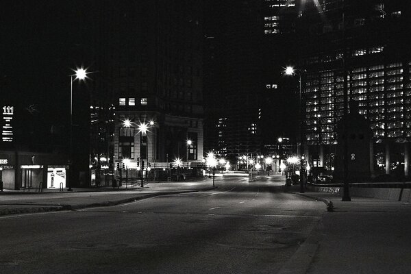 Gratte-ciel nocturne de Chicago