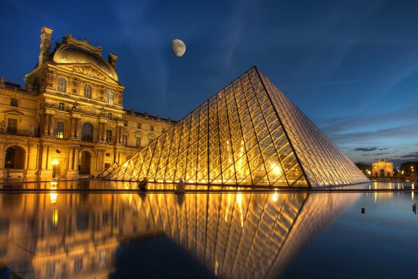 Colorful Louvre in France in Paris