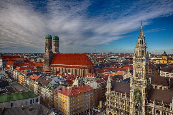 Edificio del Ayuntamiento en la Plaza Marienplatz