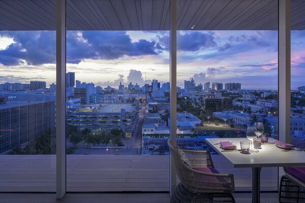 Miami City, schöne Aussicht aus dem Fenster