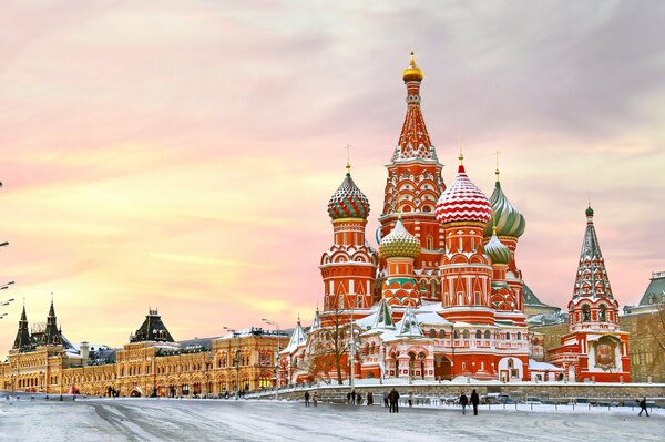 Winter view of the Kremlin in Moscow