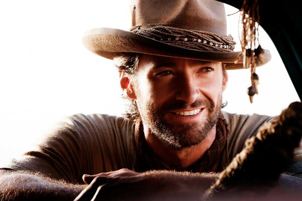 Hugh Jackman as a cowboy