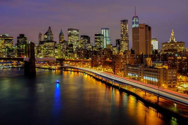 Luces de la noche de nueva York en tu casa