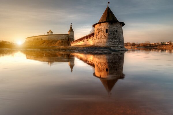 Early Spring morning in Pskov