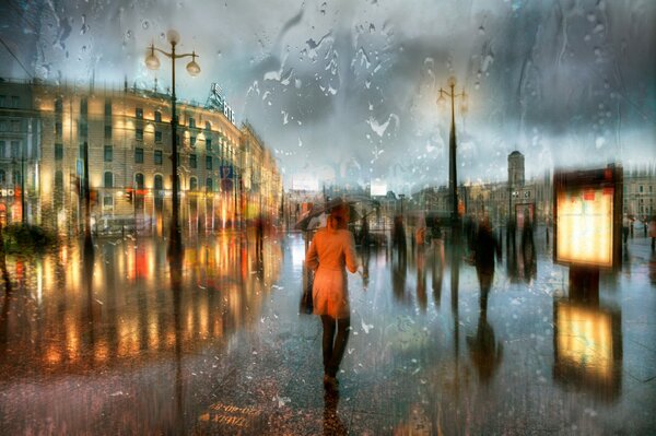 Rainy spring in St. Petersburg