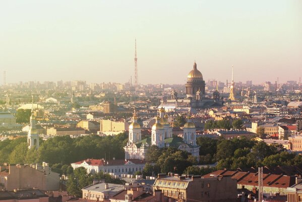 Blick auf St. Petersburg aus der Vogelperspektive