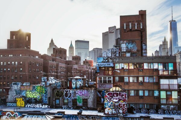 Nueva York, rascacielos, hermosa vista