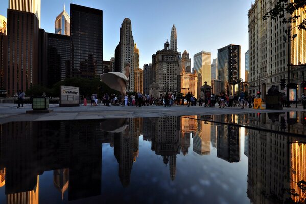 Die Statue Marilyn für immer in Chicago