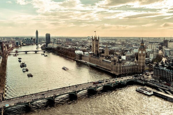 Panorama sur la Tamise et Big Ben