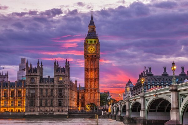 London over the theme and the Palace of Westminster