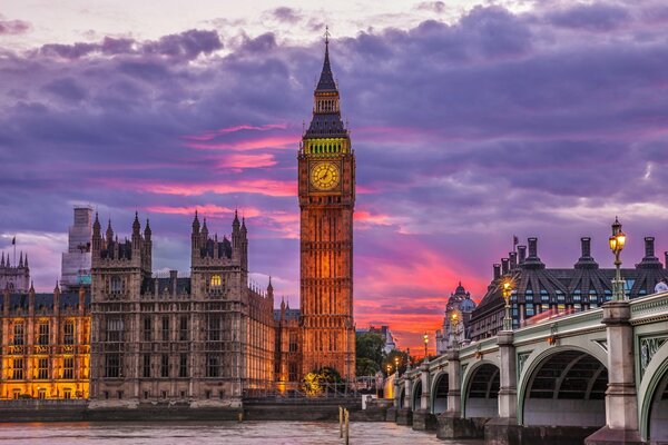 Londyn nad tematem i Pałacem Westminsterskim