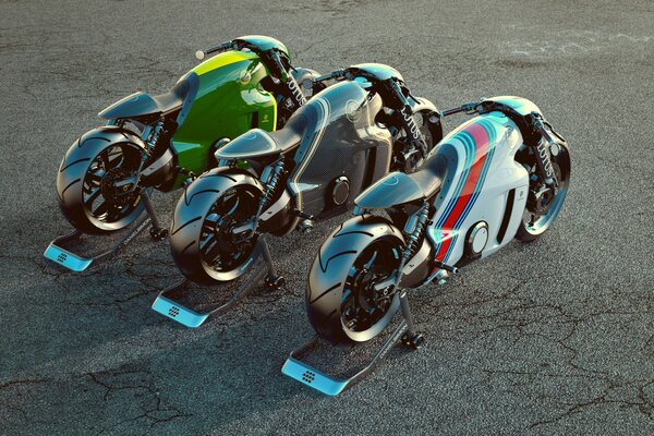 Las motos del futuro en el asfalto Lotus
