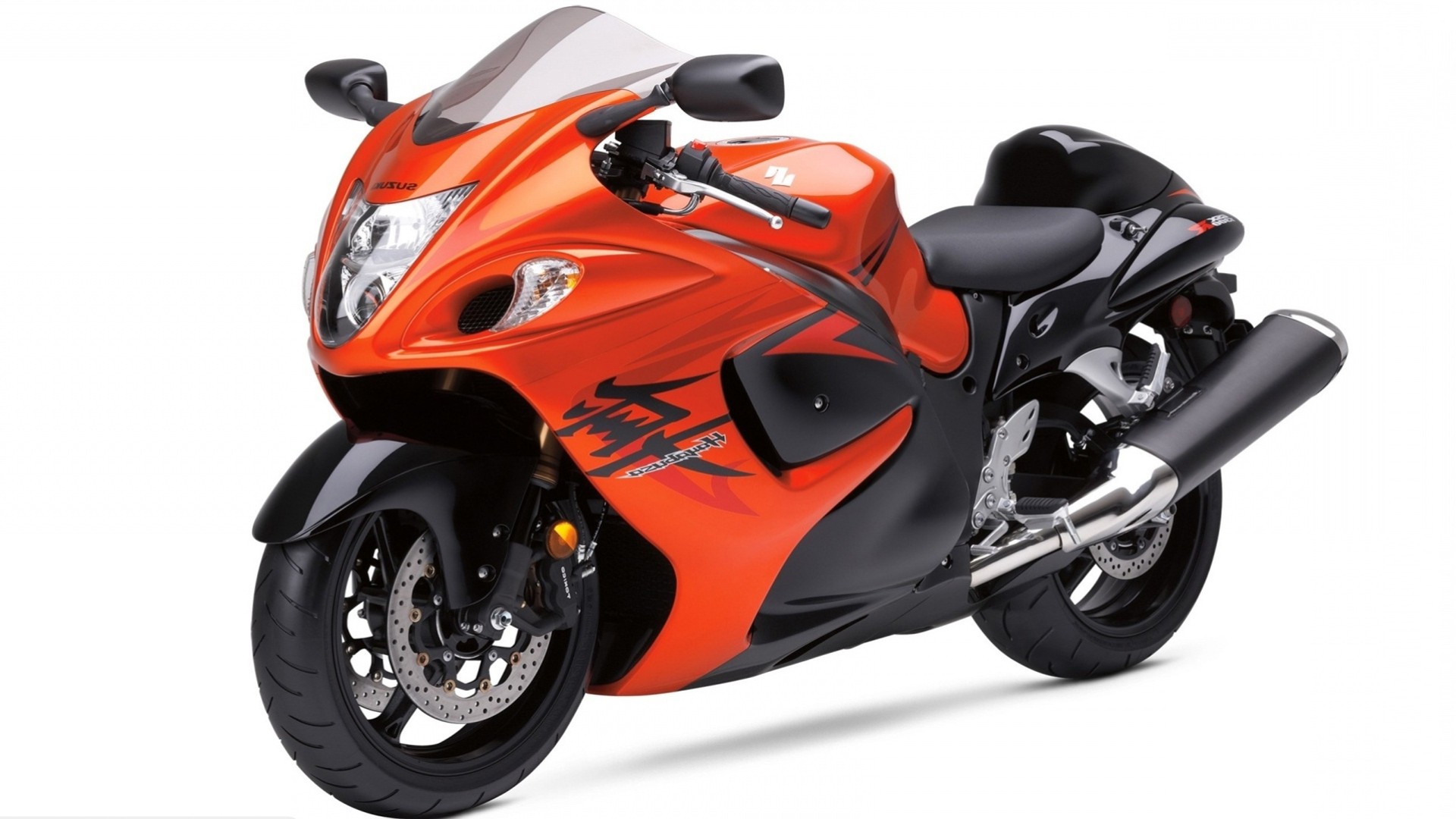 orange hayabusa suzuki moto