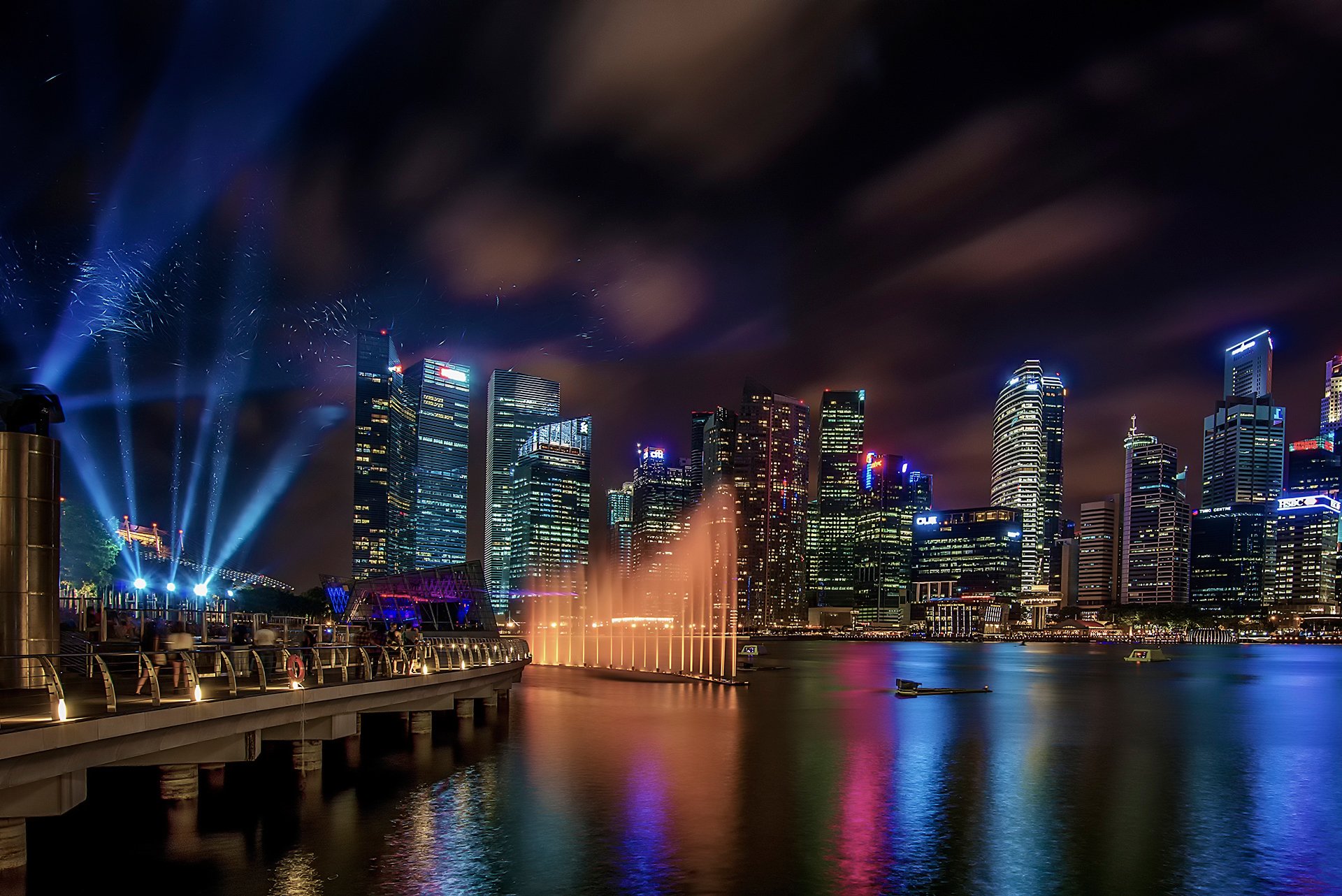 marina bay sands singapur nacht