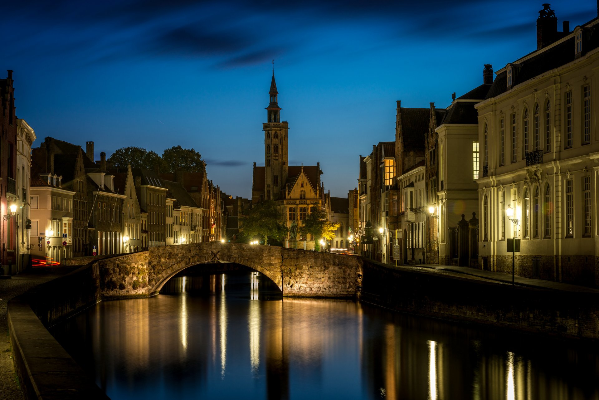 sainte-anne bruges flandre-occidentale nuit lumières