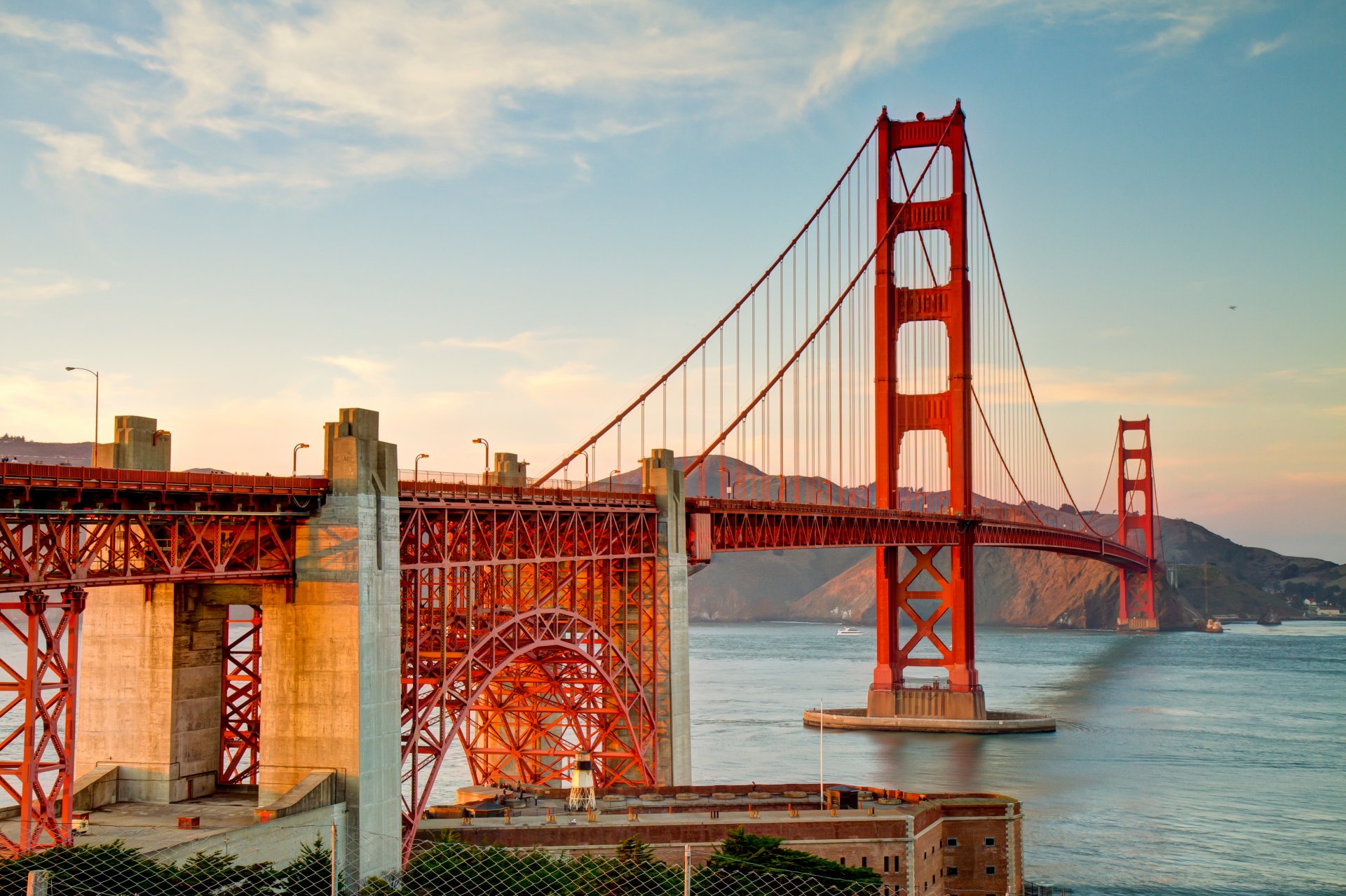 san francisco most golden gate niebo chmury cieśnina góry rekwizyt san francisco