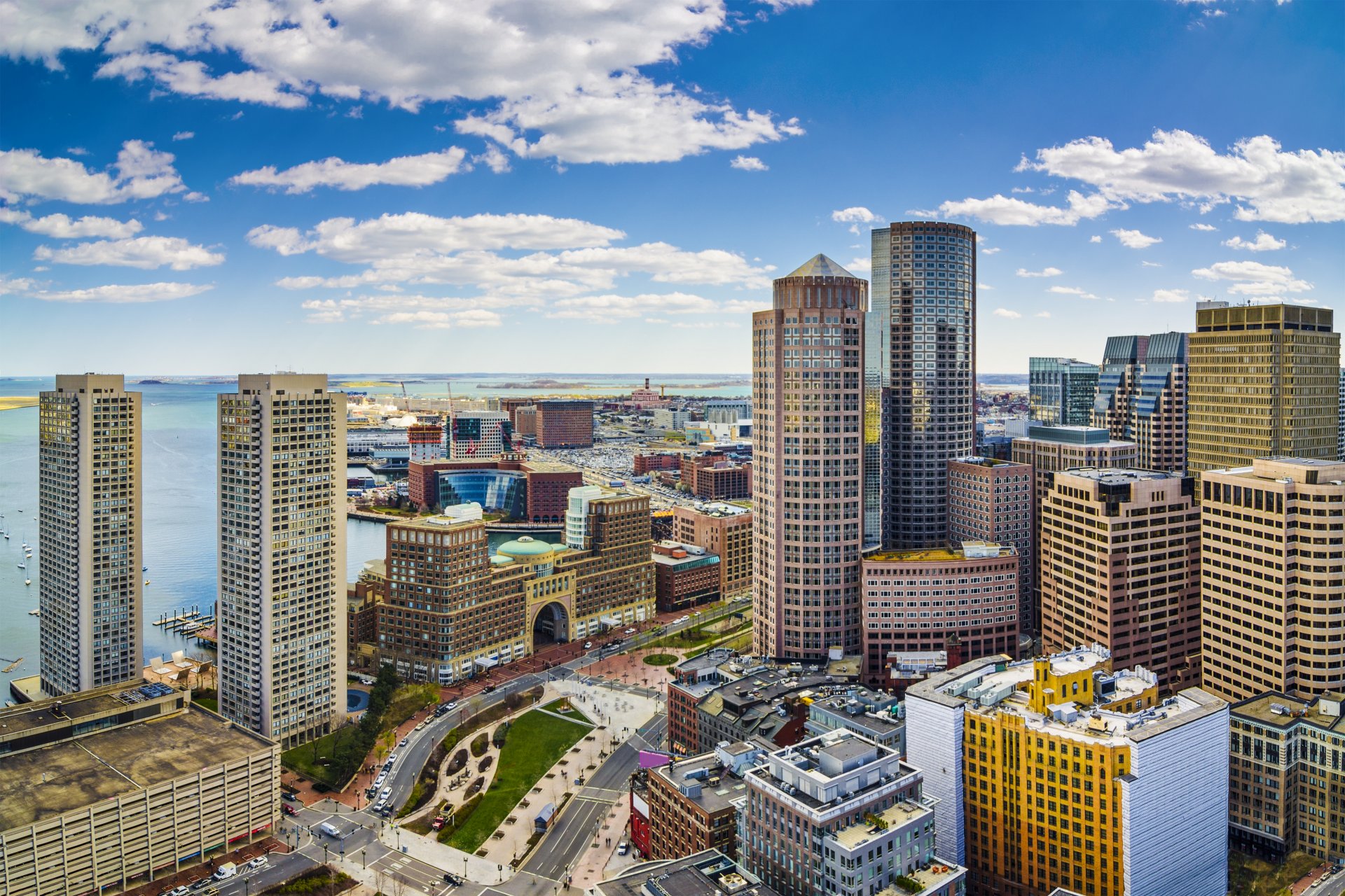 boston massachusetts usa massachusetts bay massachusetts bay coast panorama building