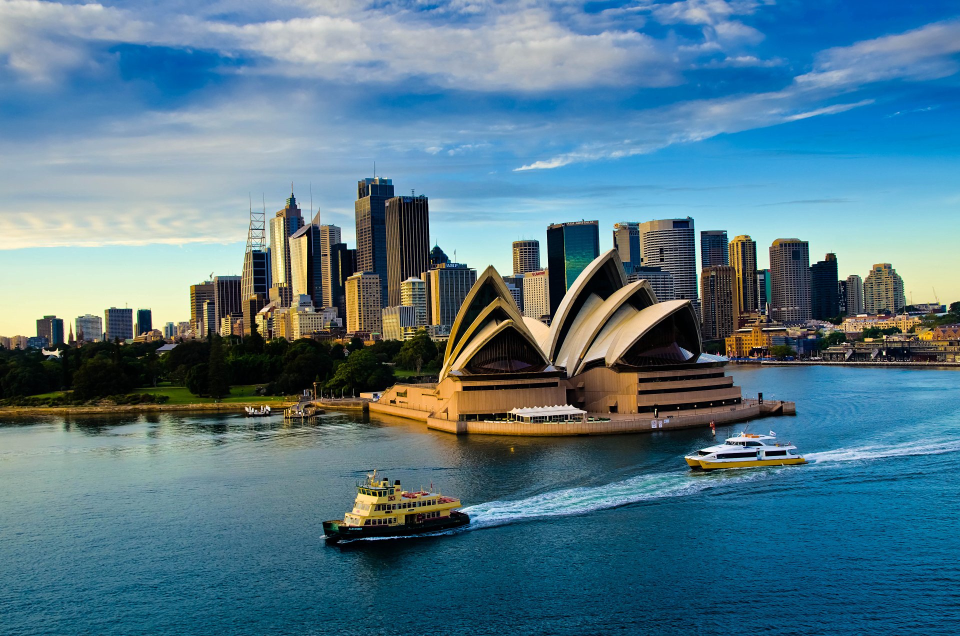 ydney australia night house opera sky clouds sea ship