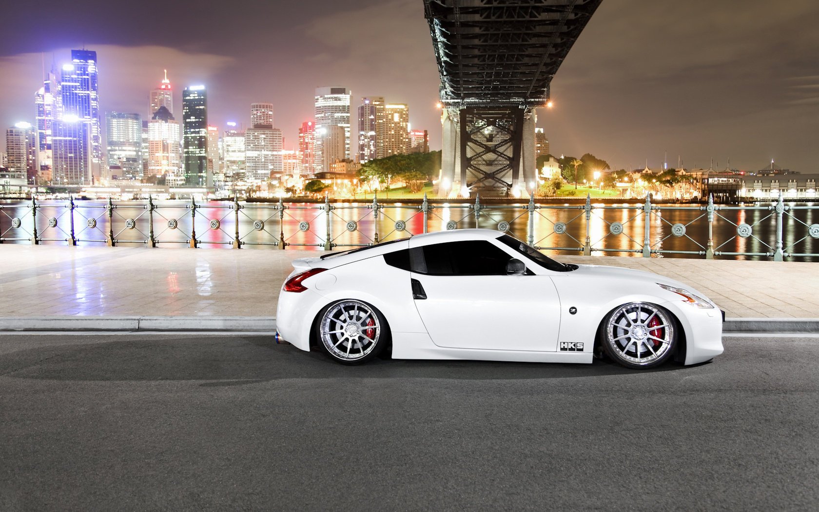 nissan 370z stance nacht stadt tuning nissan fluss