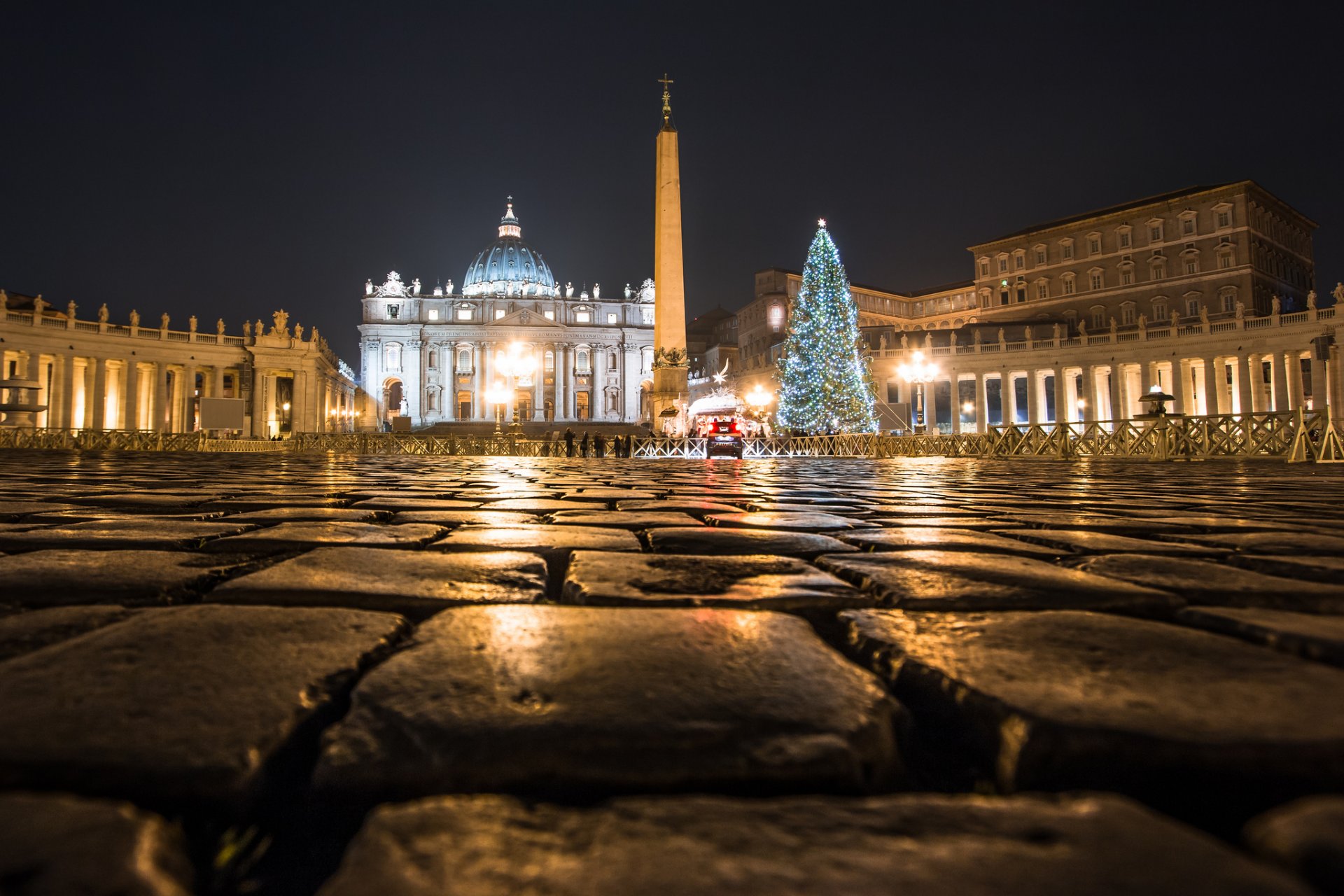 roma italia noche luces plaza san pedro