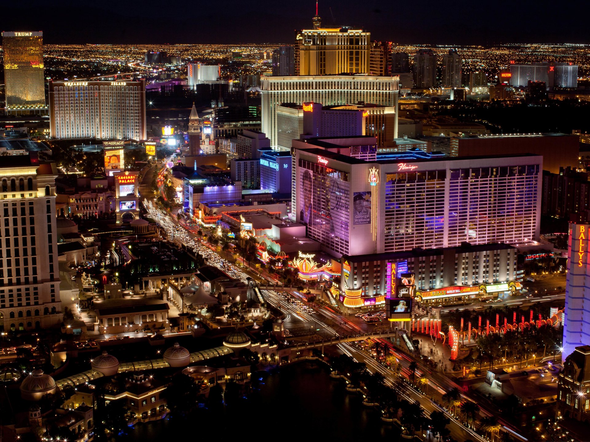 las vegas usa nevada hotel casino stadt las vegas hotels abend lichter panorama