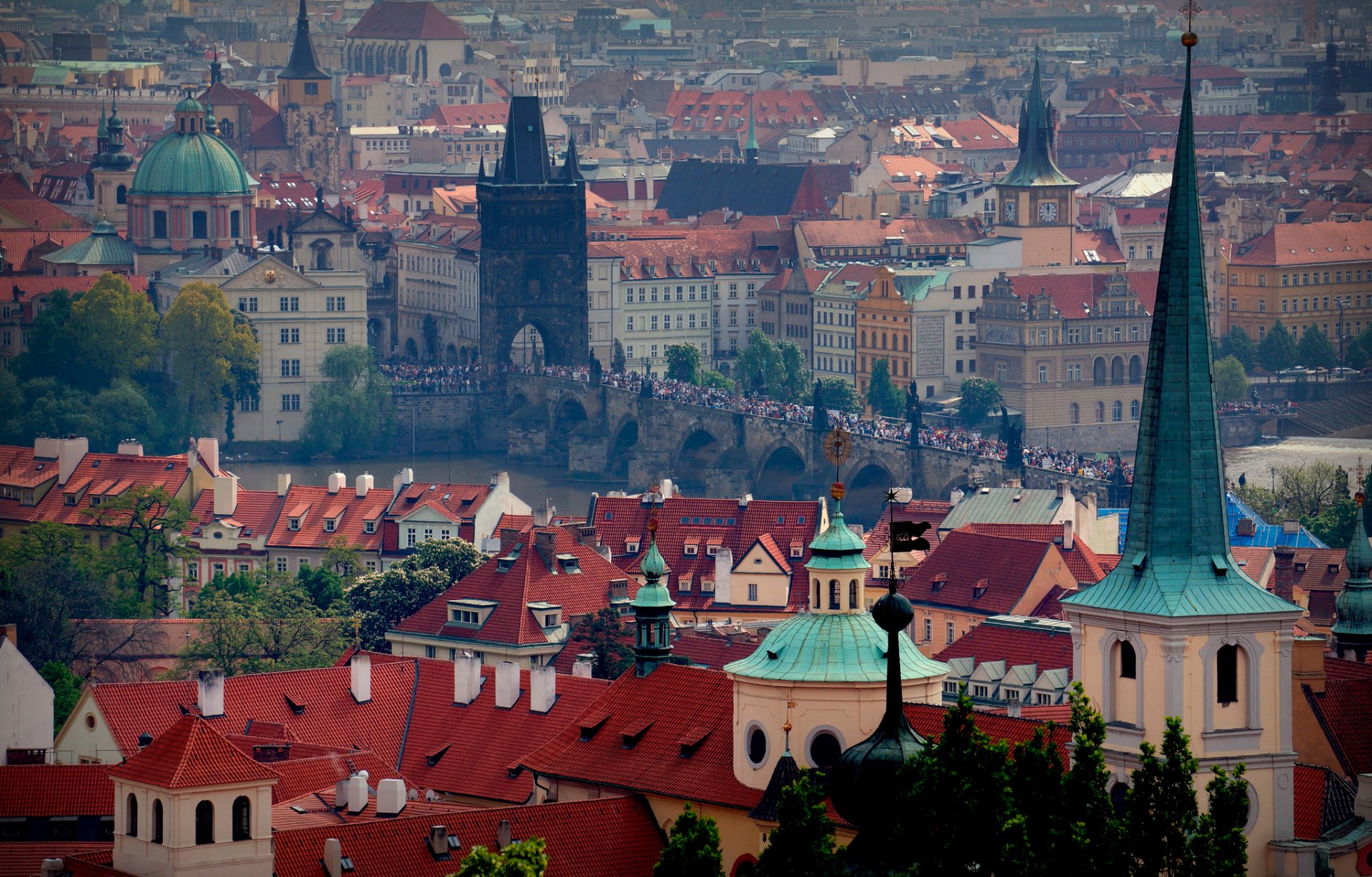 praga puente de carlos vista