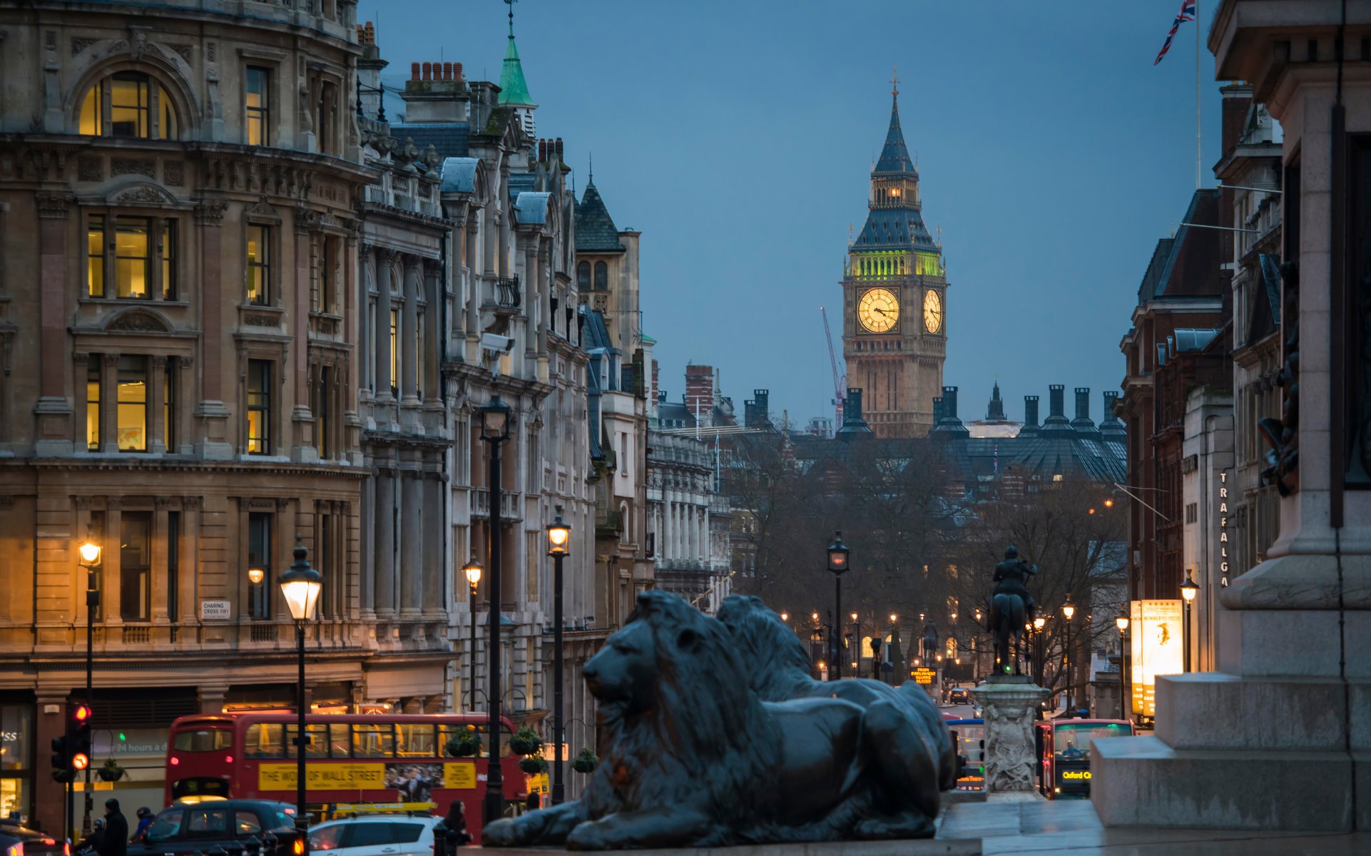 londra strada sera