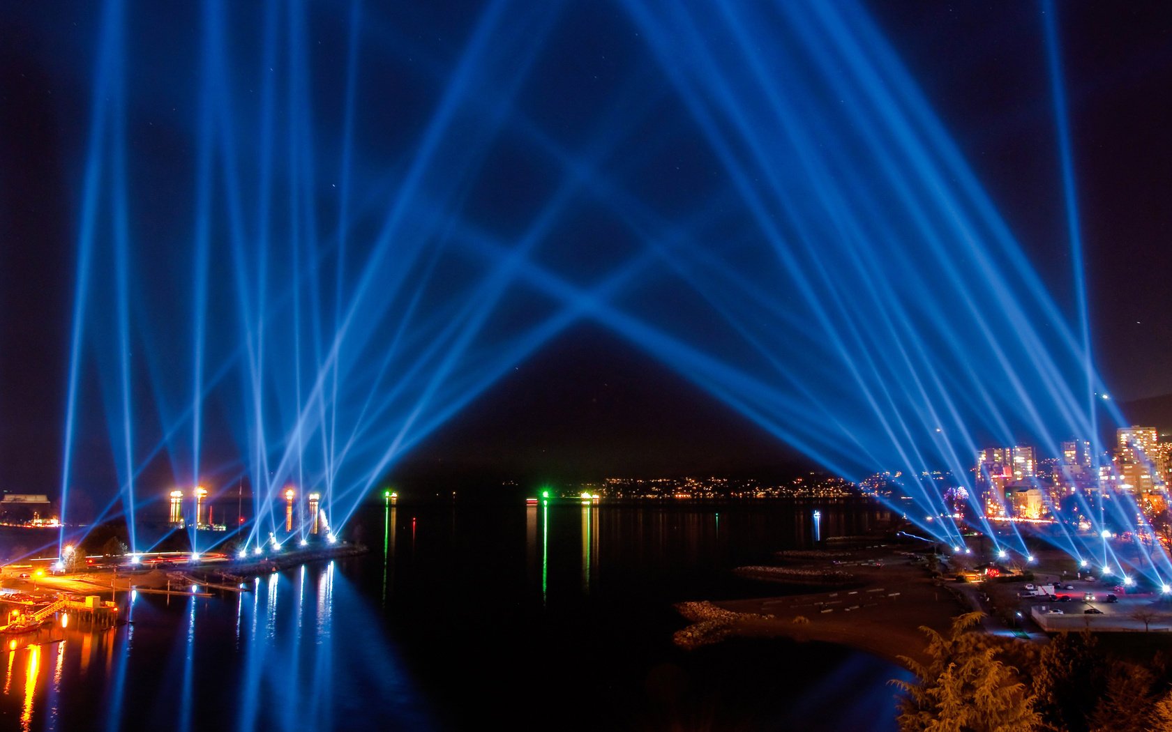 noche costa luces ciudad