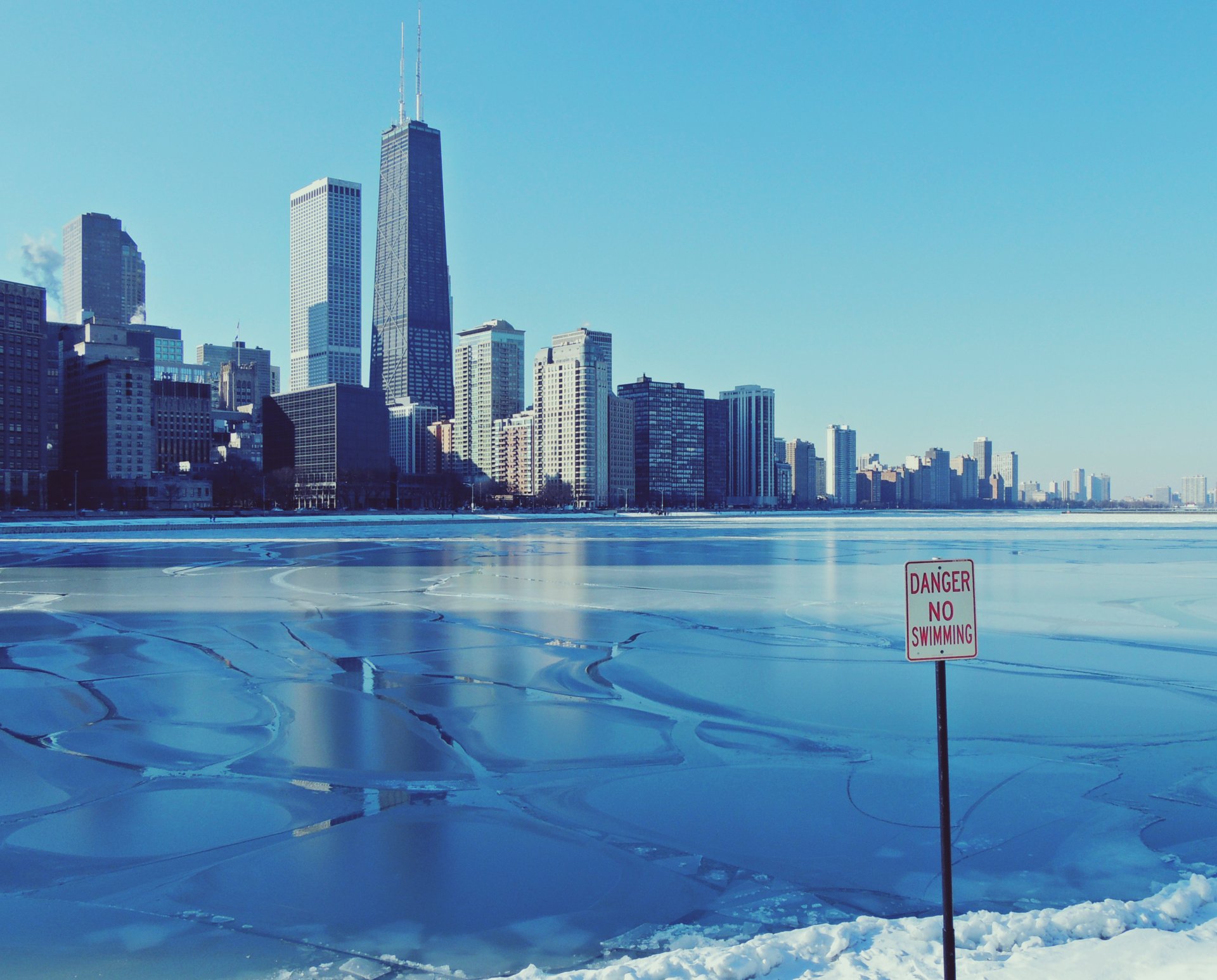 chicago illinois città inverno grattacieli cielo