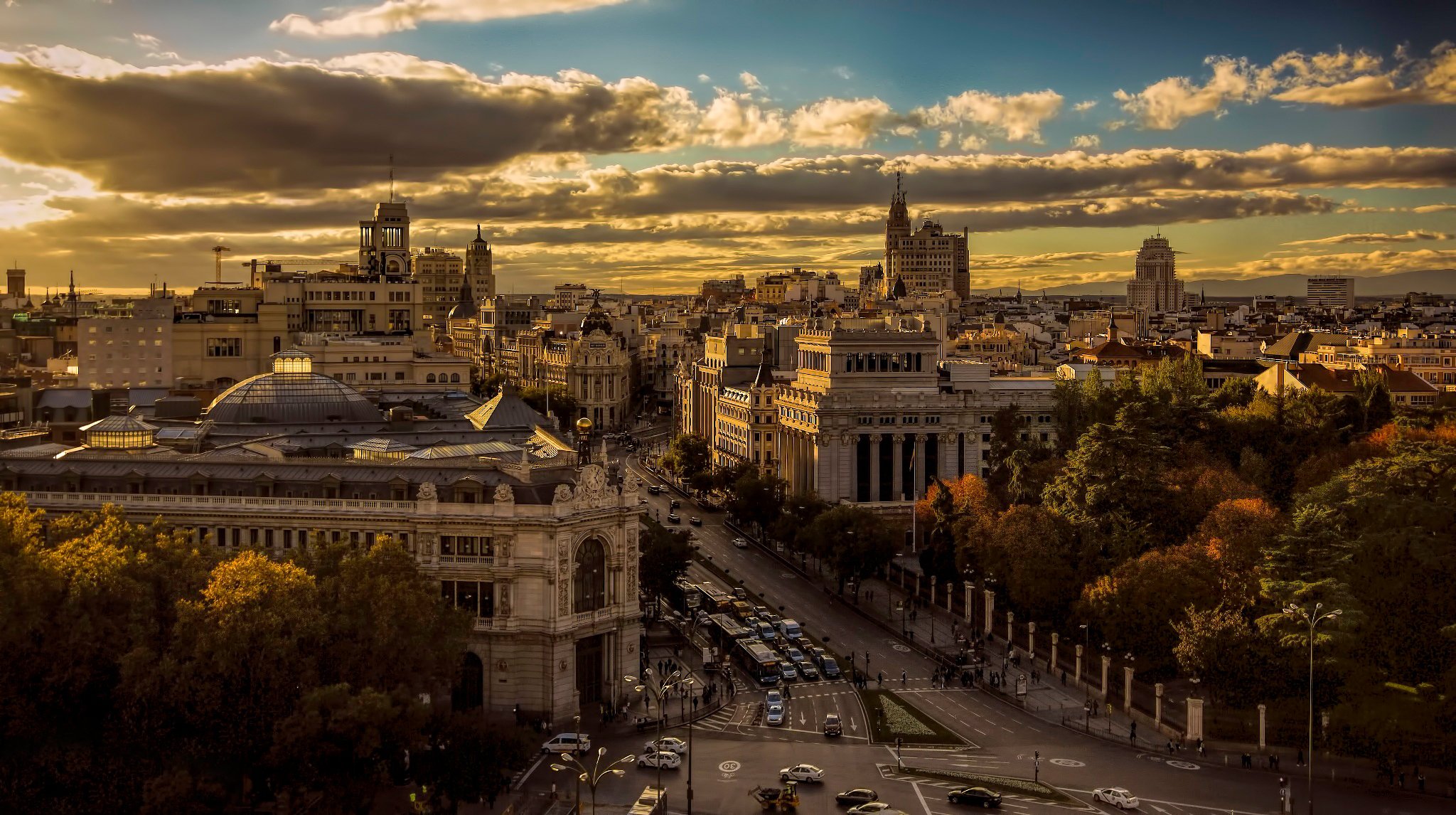 pain madrid from the top view